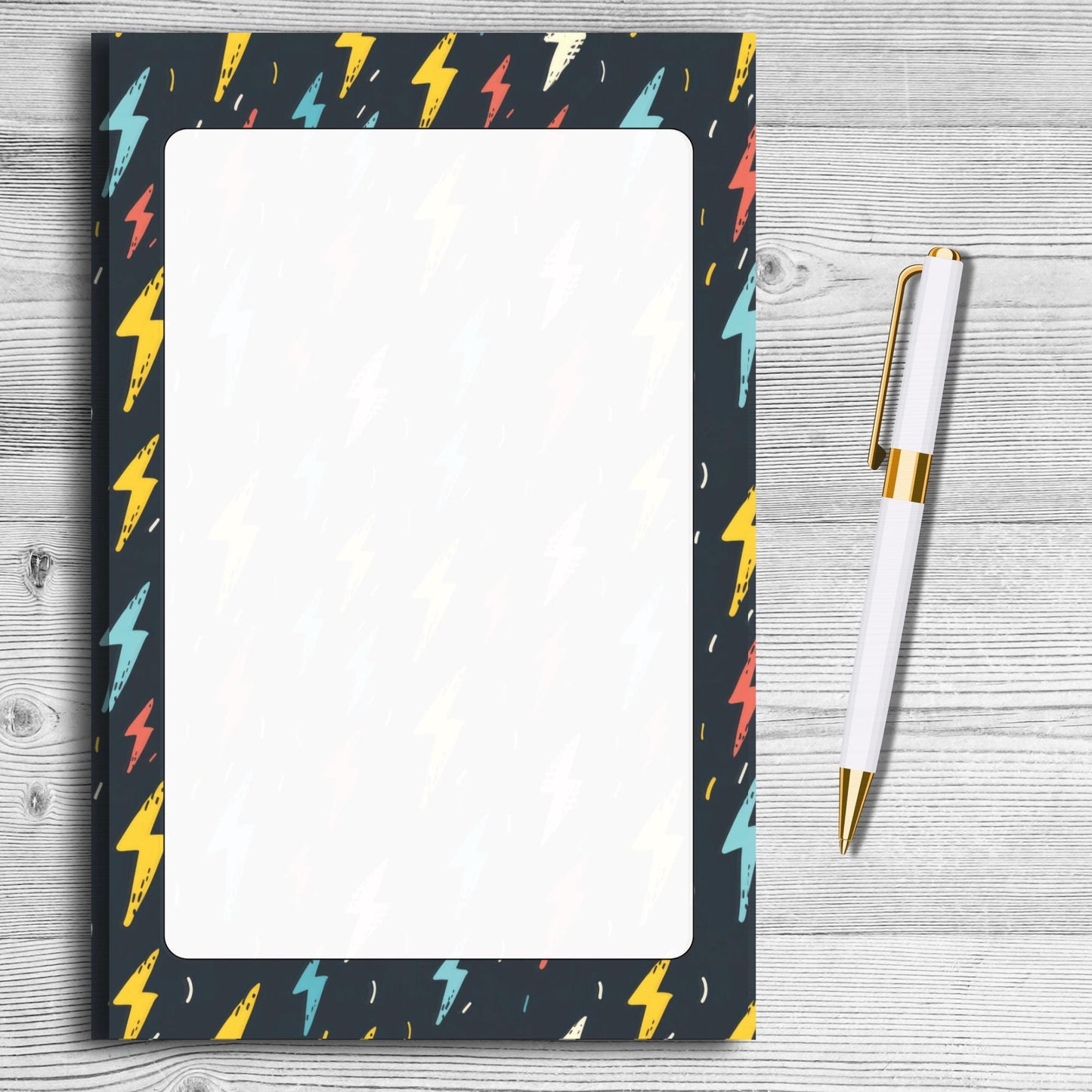 Lightening Bolt Notepad by The Saltwater Press