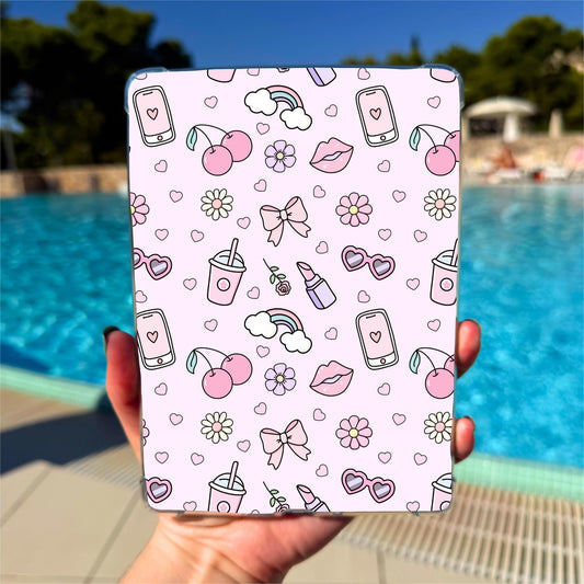 Kindle Clear Case Inserts | Pink Girl Summer by The Saltwater Press