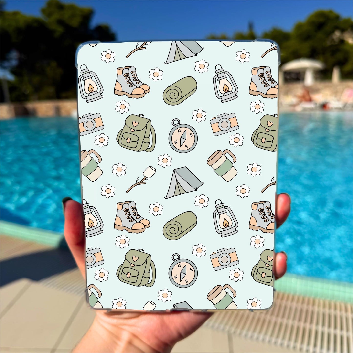 Kindle Clear Case Inserts | Camping by The Saltwater Press