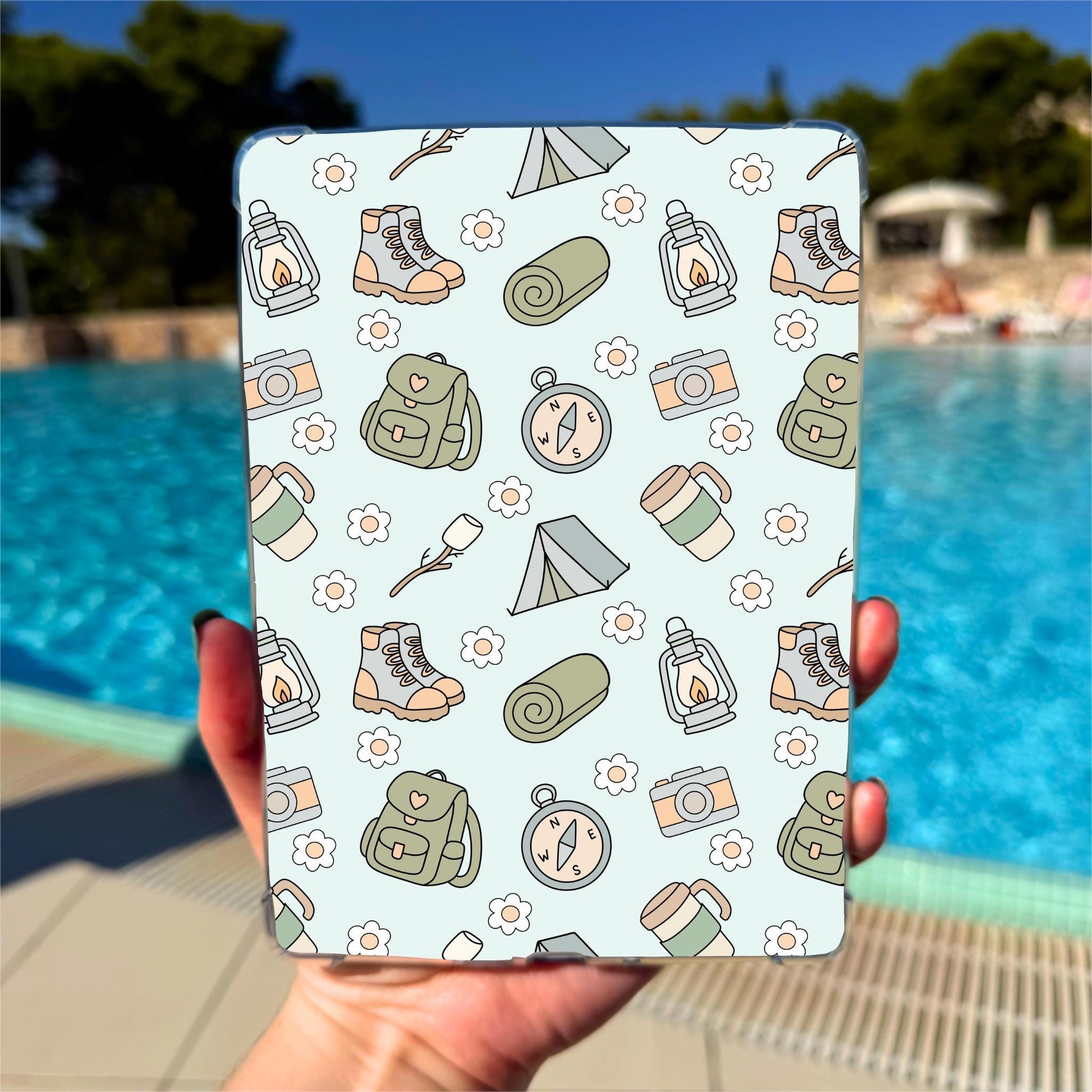 Kindle Clear Case Inserts | Camping by The Saltwater Press