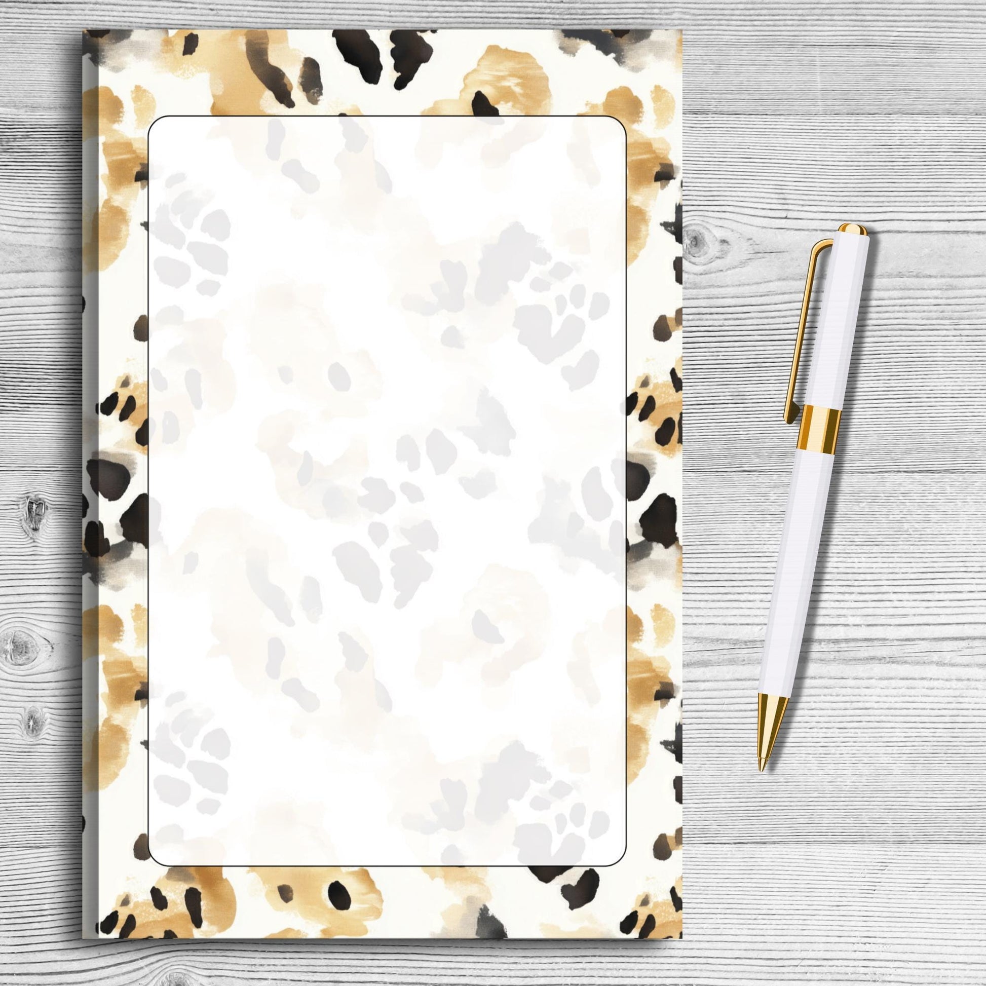 Leopard print Notepad by The Saltwater Press