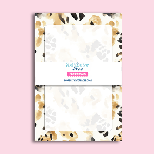 Leopard print Notepad by The Saltwater Press