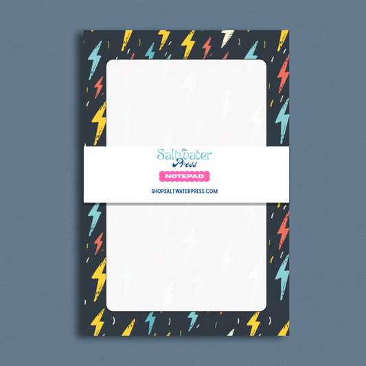 Lightening Bolt Notepad by The Saltwater Press