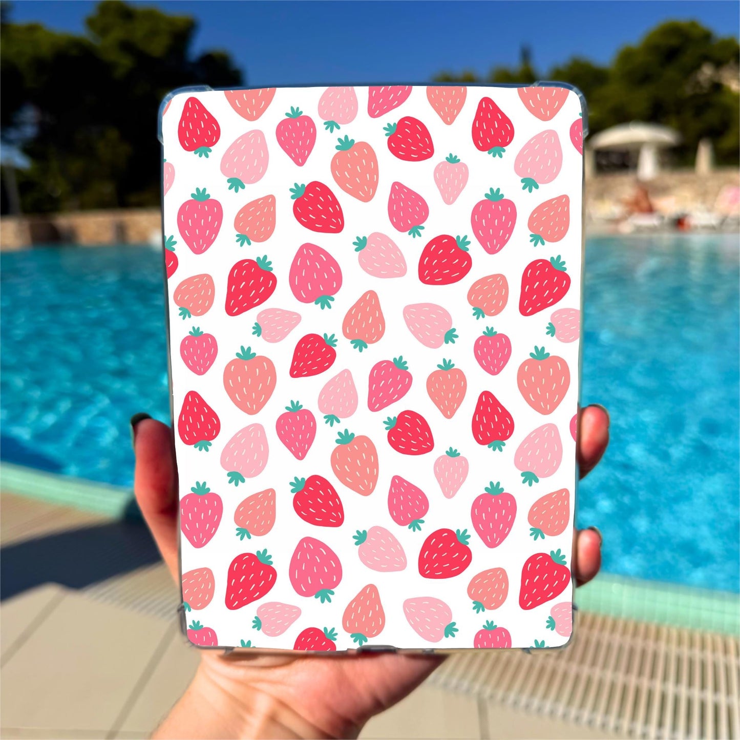 Kindle Paperwhite Insert – Strawberry Pattern Laminated Case Art by The Saltwater Press