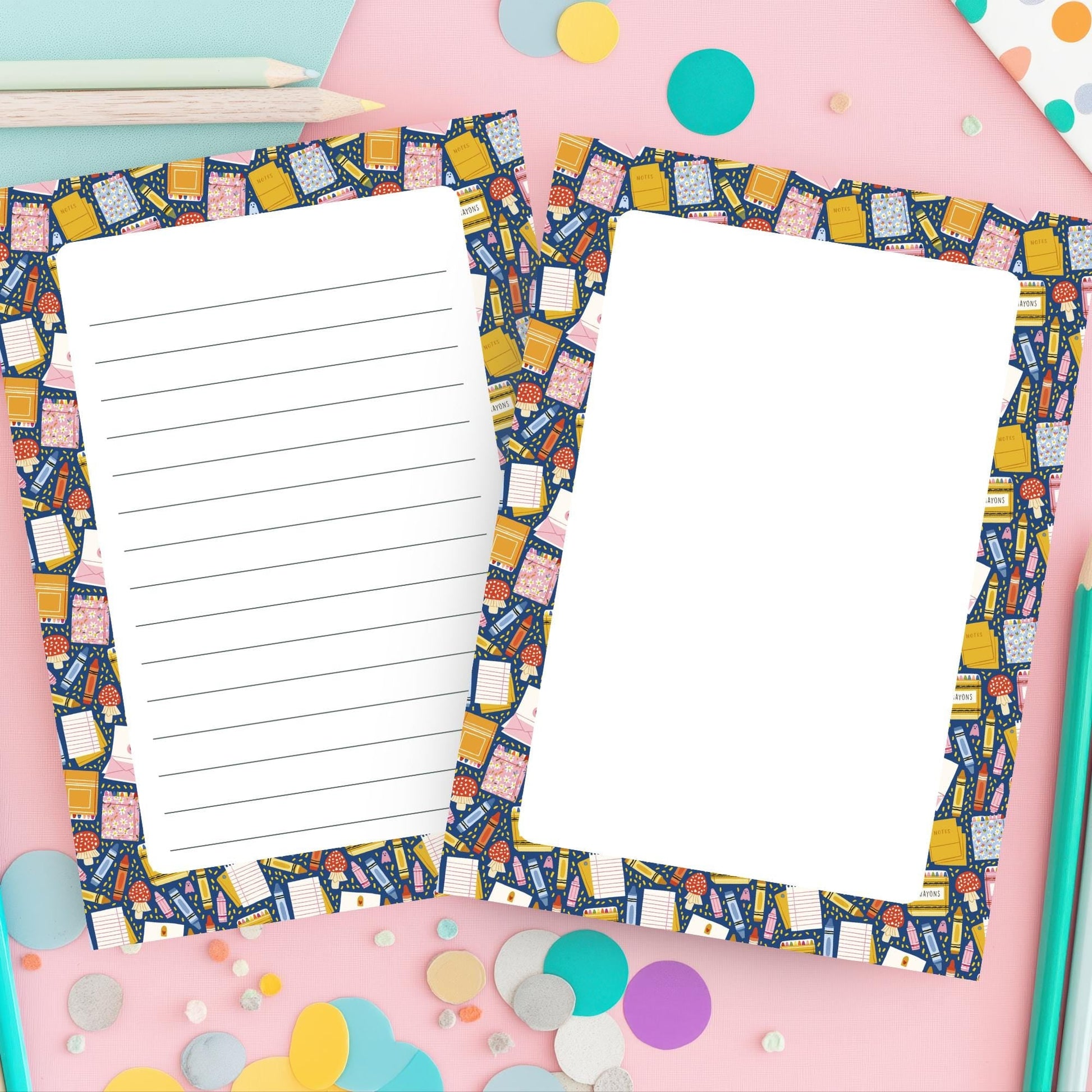 Lined Notepad 5x7 – Tear Away Pad with 50 Sheets for Memos by The Saltwater Press
