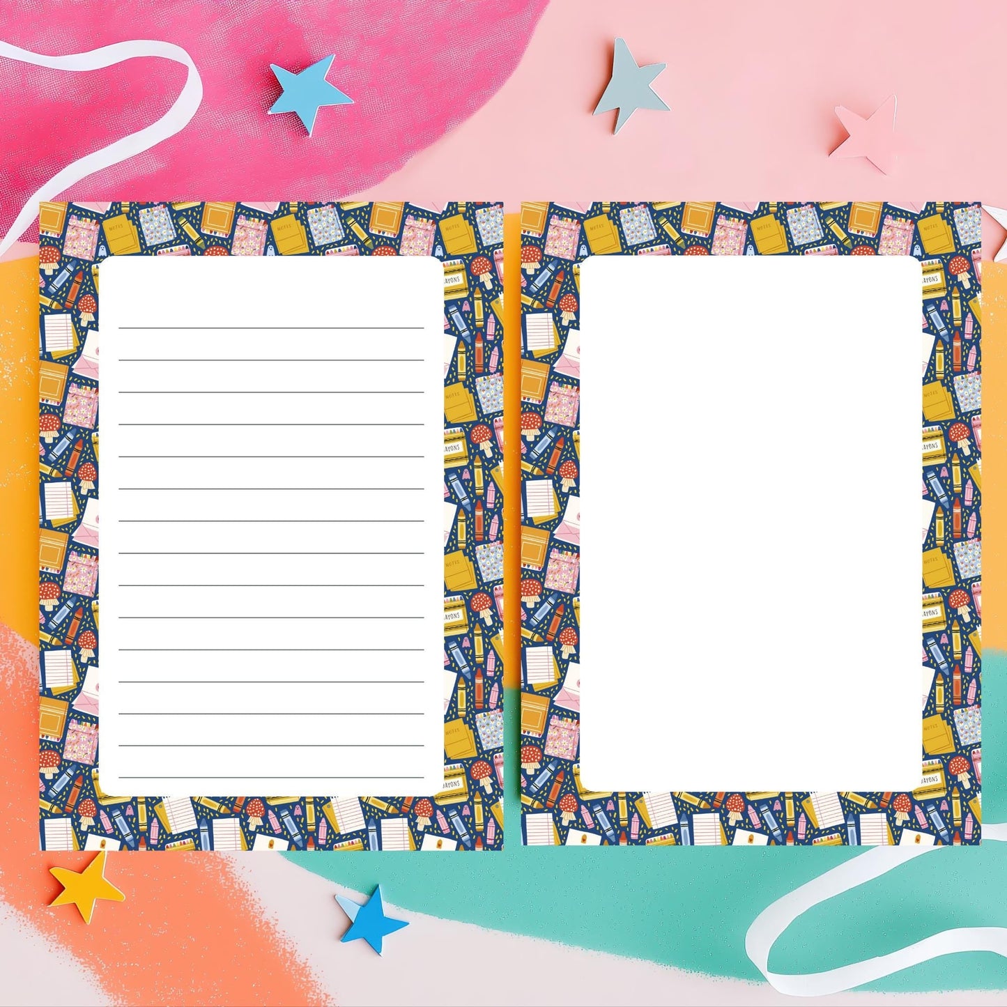 Lined Notepad 5x7 – Tear Away Pad with 50 Sheets for Memos by The Saltwater Press