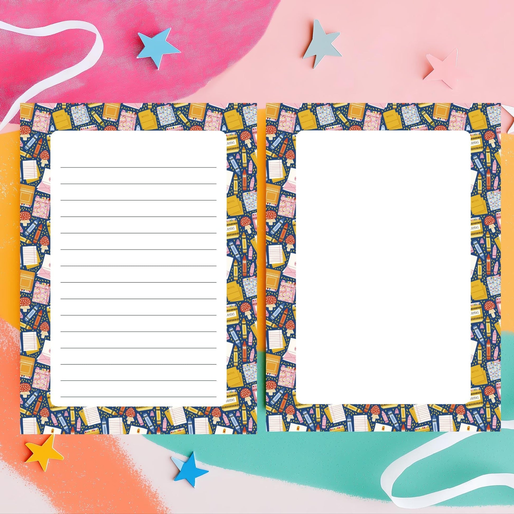 Lined Notepad 5x7 – Tear Away Pad with 50 Sheets for Memos by The Saltwater Press