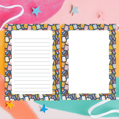 Lined Notepad 5x7 – Tear Away Pad with 50 Sheets for Memos by The Saltwater Press